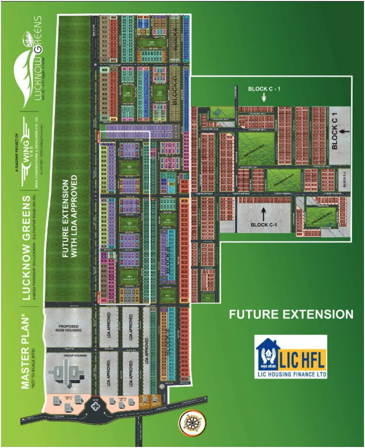 lucknow greens map